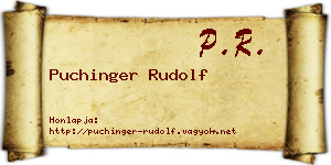 Puchinger Rudolf névjegykártya